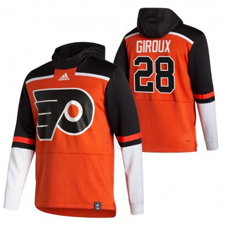 Herren Eishockey Philadelphia Flyers Claude Giroux 28 2020-21 Reverse Retro Pullover Hooded Sweatshirt